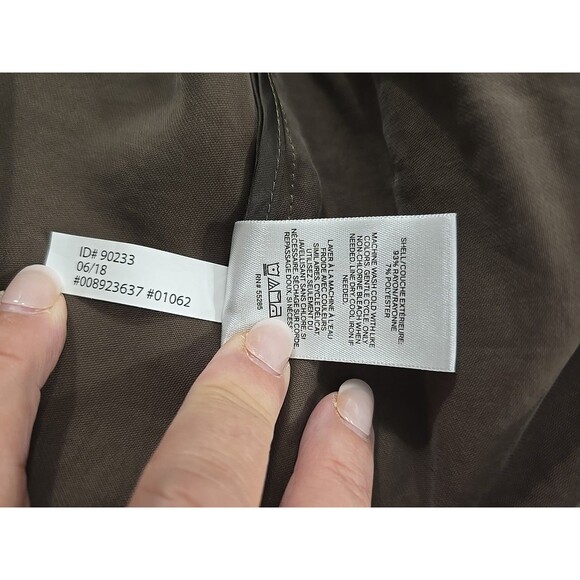 Express Duster Coat Olive Green Womens L Trench Belted Slouchy Grunge Lagenlook - Picture 7 of 7